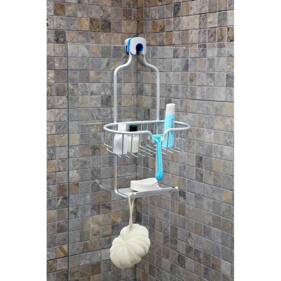 Kreher N25 Duschregal Aluminium silber mit Seifenschale rostfrei