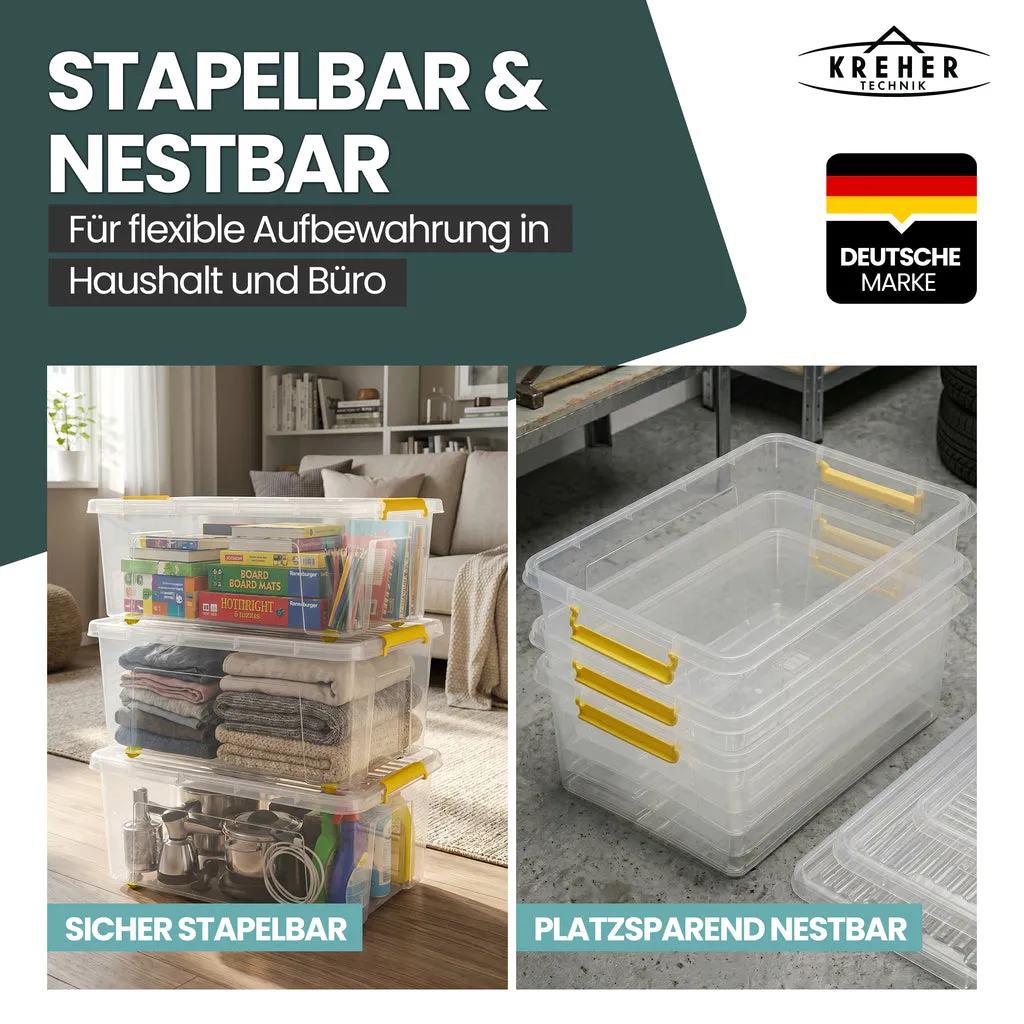 Kreher Simple Store Aufbewahrungsbox 40 Liter transparent