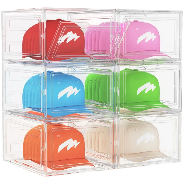 Lifewit Cap Box Kappenbox 6er transparent stapelbar