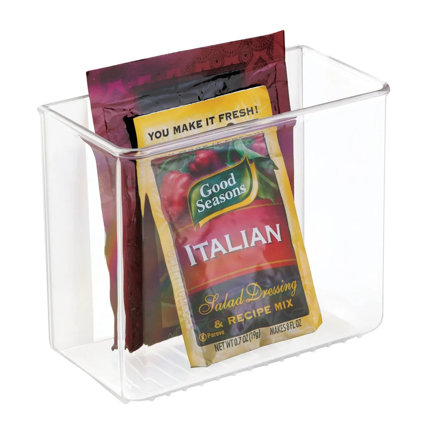 mDesign Schrankkorb selbstklebend Transparent 2er Set