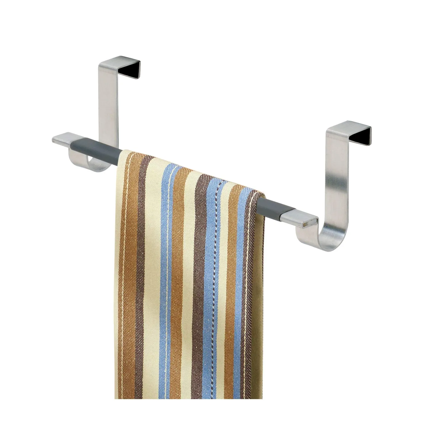mDesign Handtuchhalter ohne Bohren Edelstahl 2er Set silber