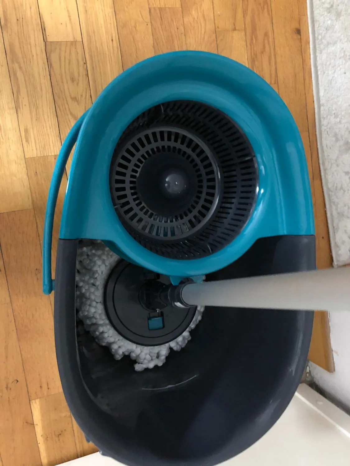 Iris Ohyama KMT-420 Spin Mop grau mit Schleudereimer Set