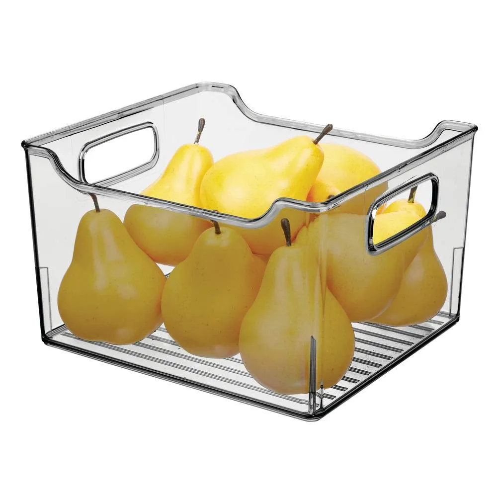 mDesign Aufbewahrungsbox Rauchgrau 25,4cm 4er-Set mit Griff