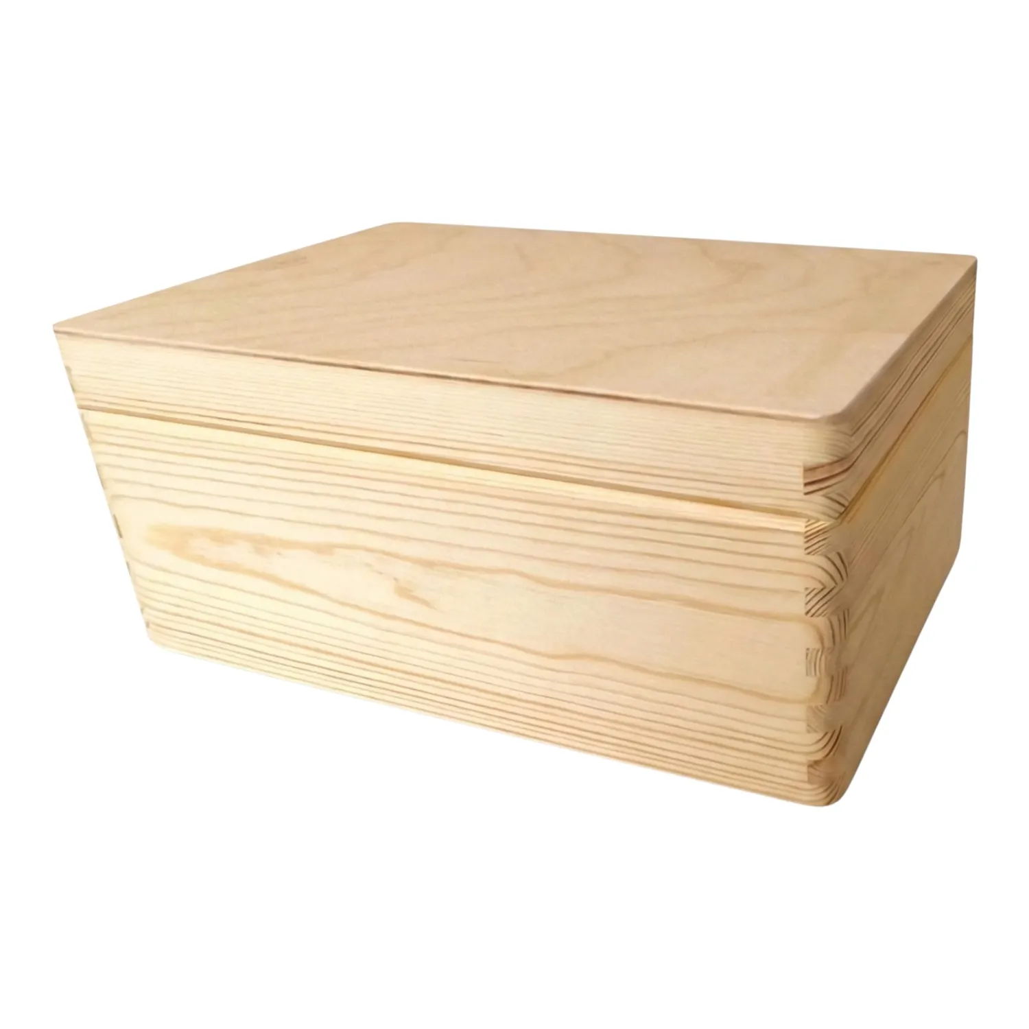 GoodFreshDecor Holzkiste Deckel 30x20x14 Natur Kiefer
