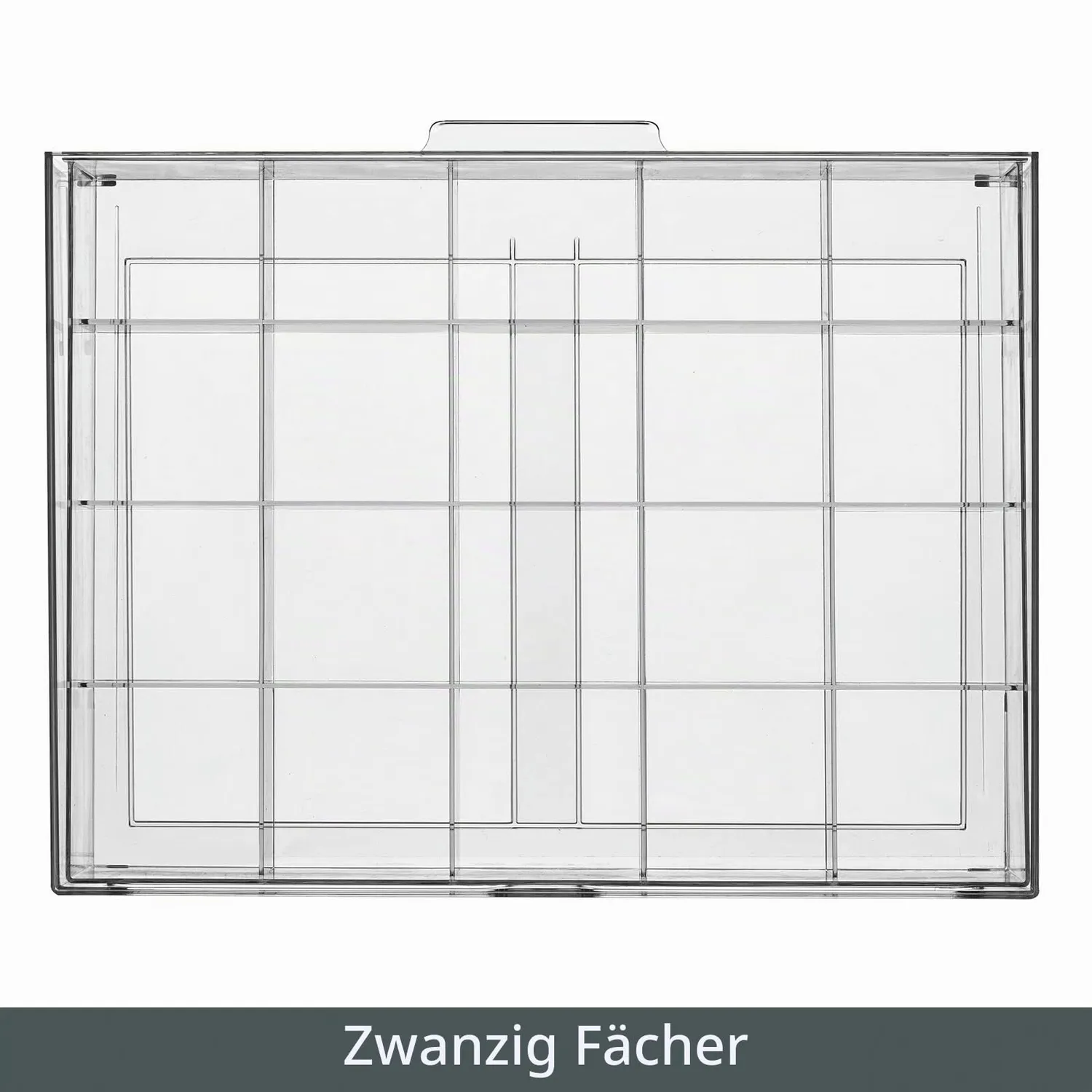 mDesign 23048MDKEU Teekiste Aufbewahrungsbox durchsichtig 20 Fächer