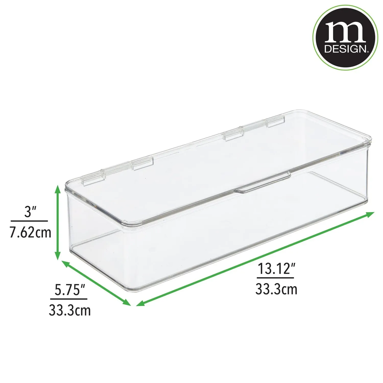 mDesign Kühlschrankbox Deckel durchsichtig 4er