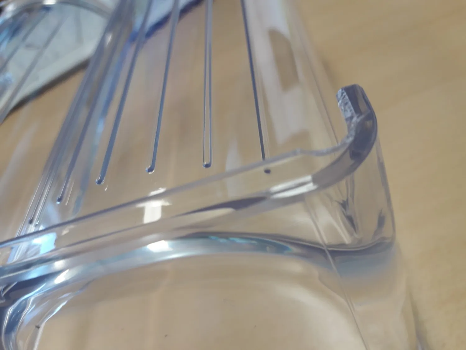 mDesign Flaschenhalter Kühlschrank Weinständer 5 Flaschen transparent