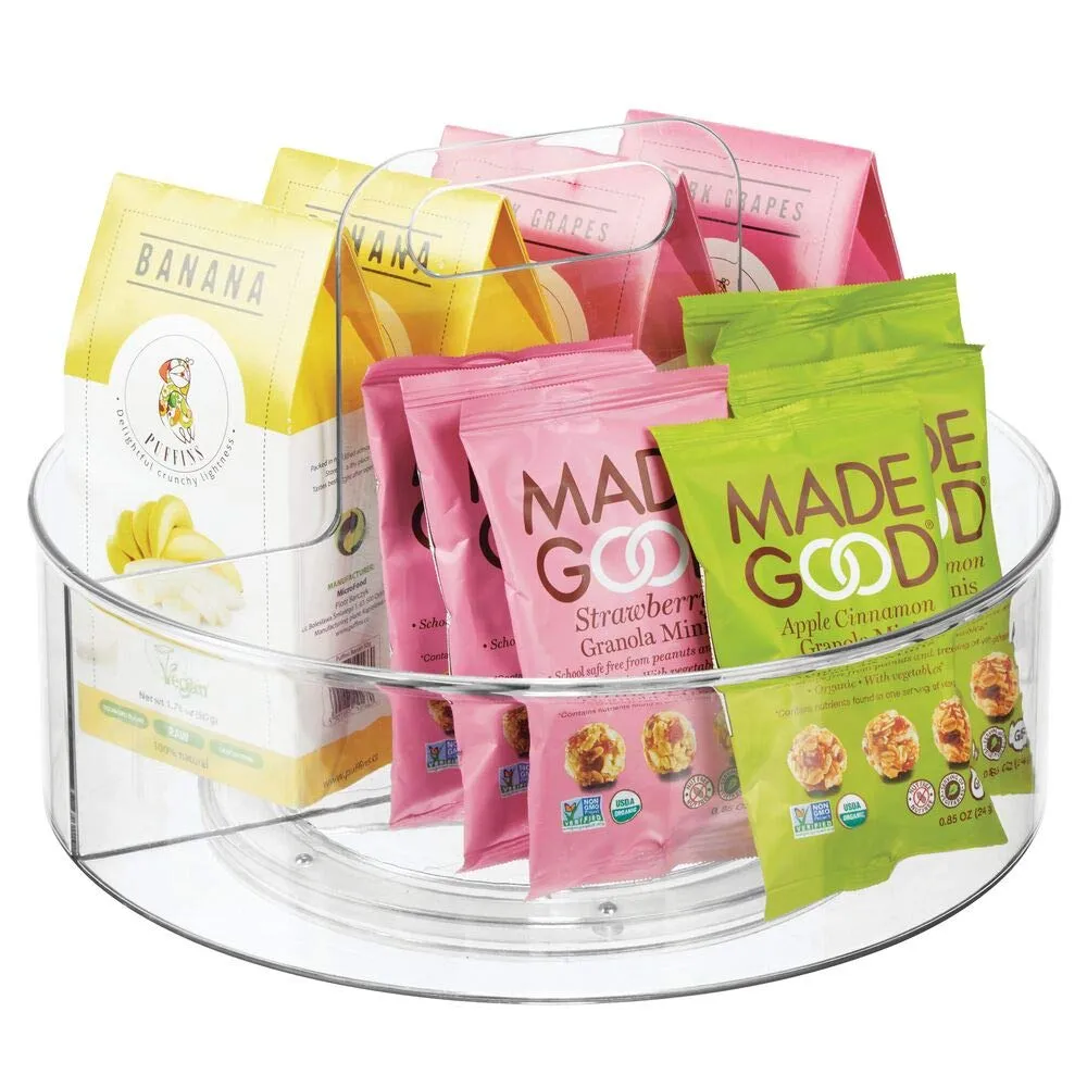 mDesign Lazy Susan Gewürzregal drehbar transparent 2 Fächer