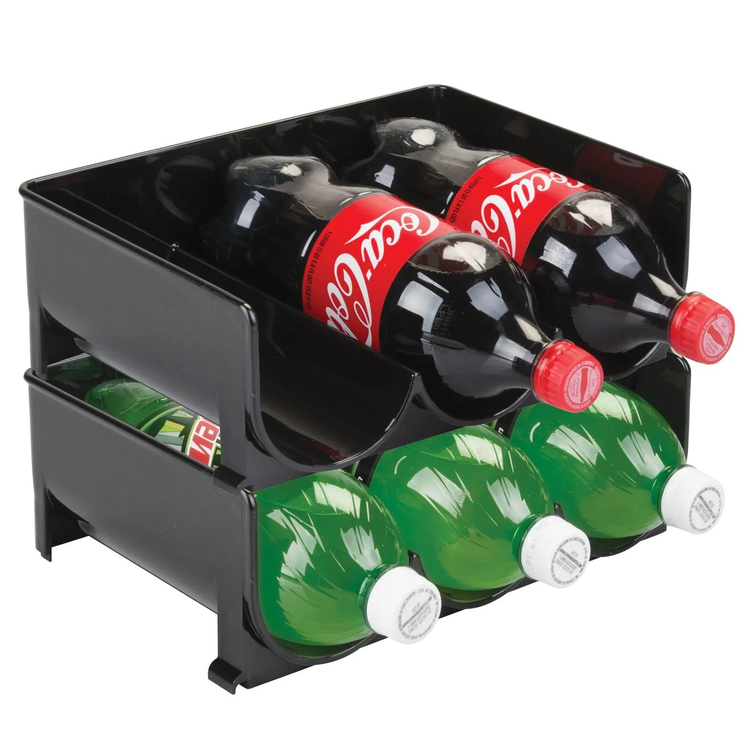 mDesign Weinregal 4er-Set schwarz für 12 Flaschen liegend