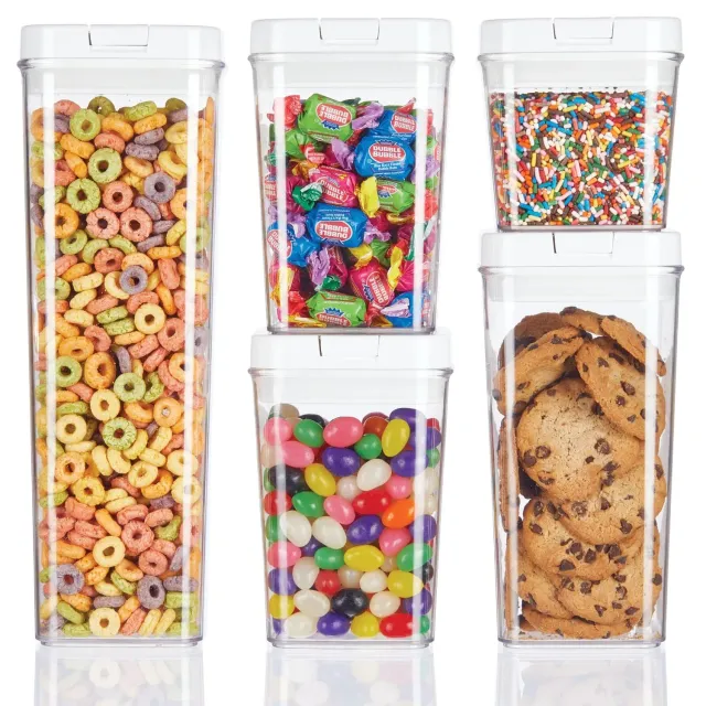 mDesign Vorratsdosen Set 5er transparent luftdicht BPA-frei