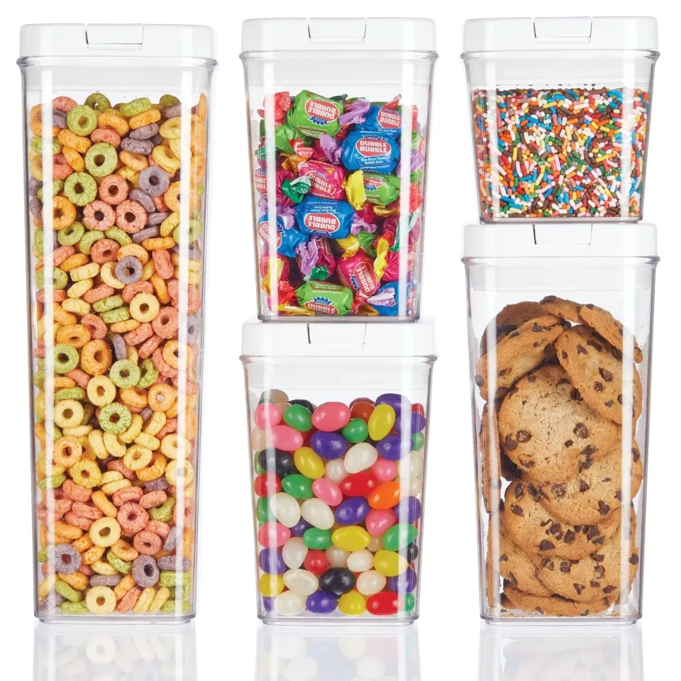mDesign Vorratsdosen Set 5er transparent luftdicht BPA-frei