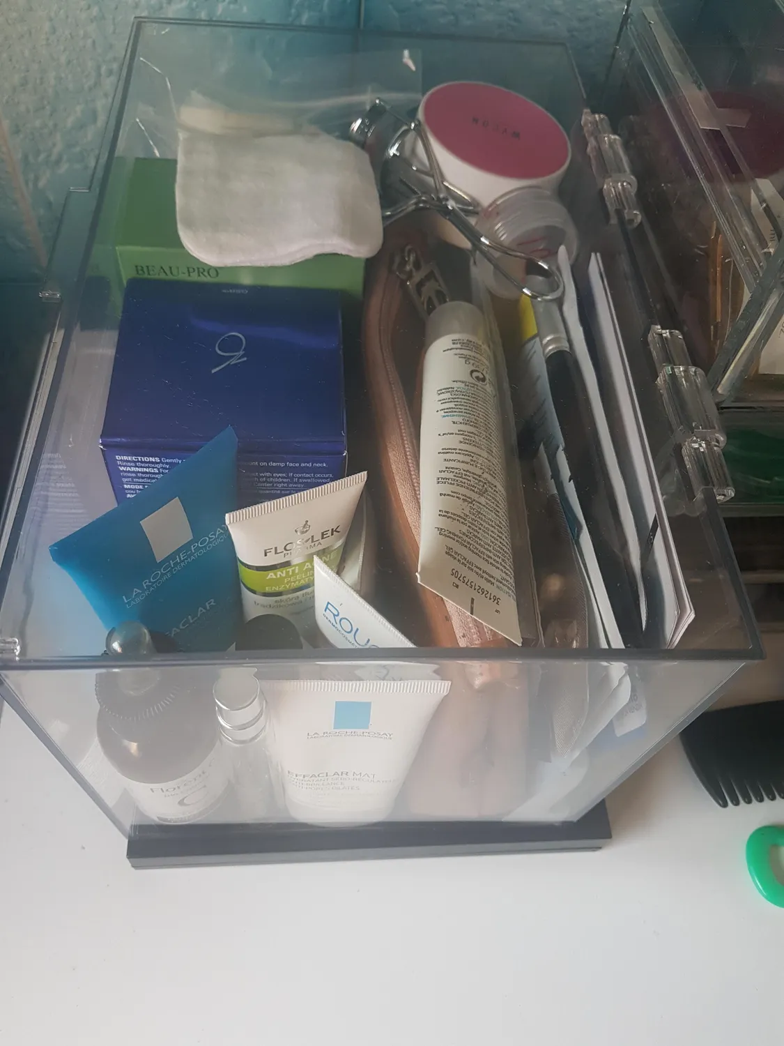 mDesign Kosmetik Organizer Box durchsichtig 1er