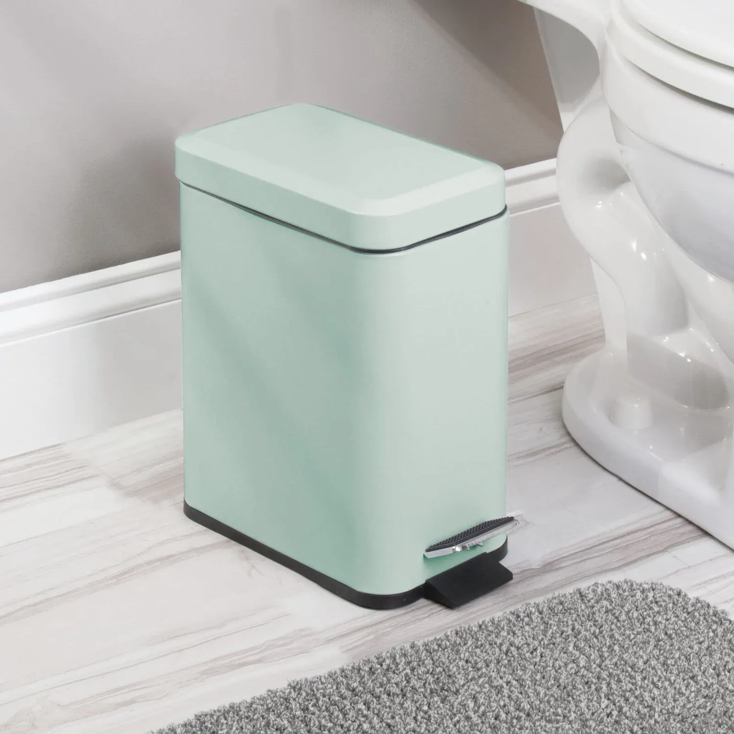 mDesign 11020MDBSTEU Tretmülleimer 5L mintgrün Metall