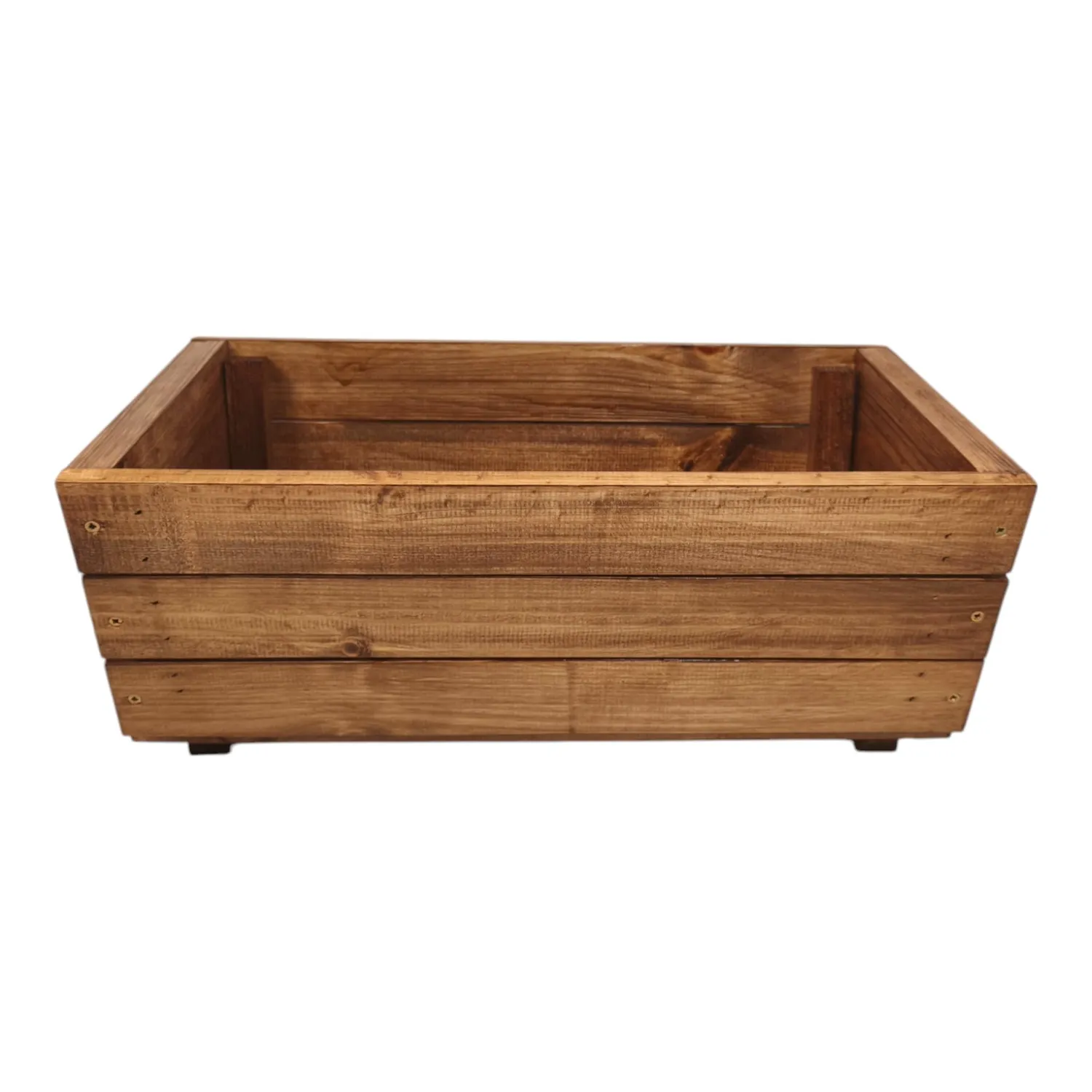 GoodFreshDecor Holz Pflanzkasten 39,5x20x17 Blumentopf braun Echtholz