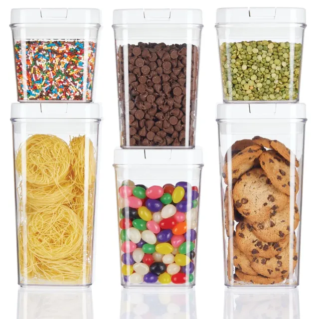 mDesign Frischhaltedosen 6er-Set transparent luftdicht