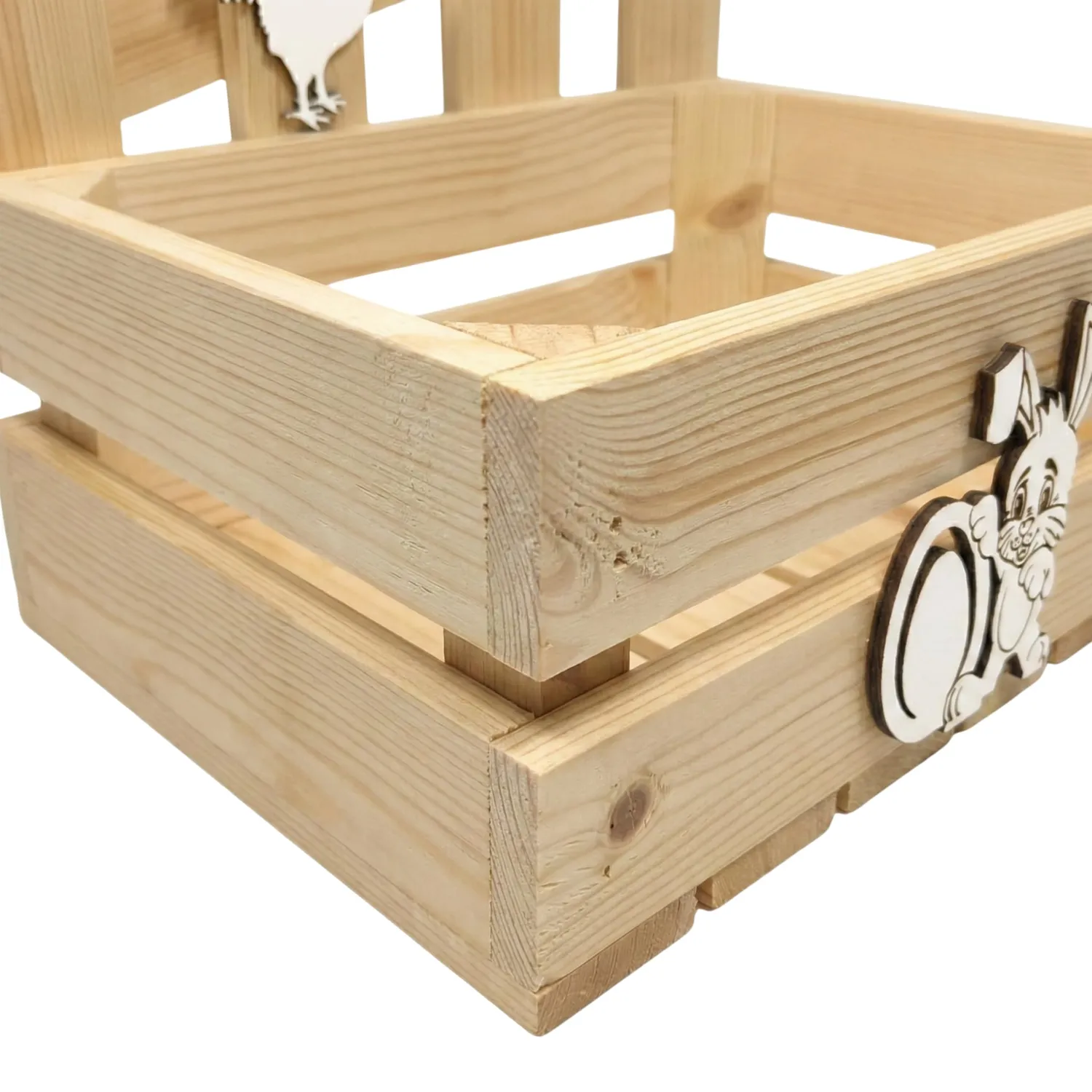 GoodFreshDecor Osterkiste 30x20x12 cm Natur Hase