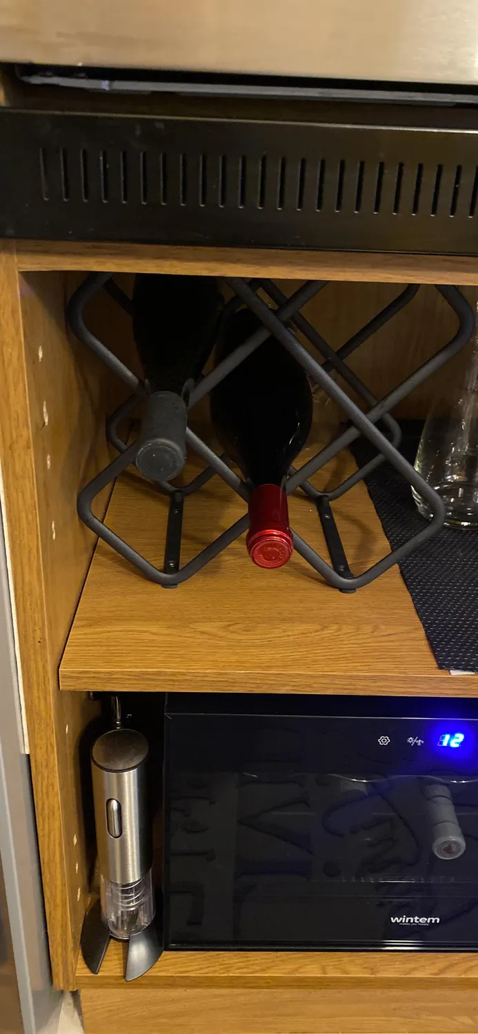 mDesign Weinregal 05151 Metall schwarz für 5 Flaschen