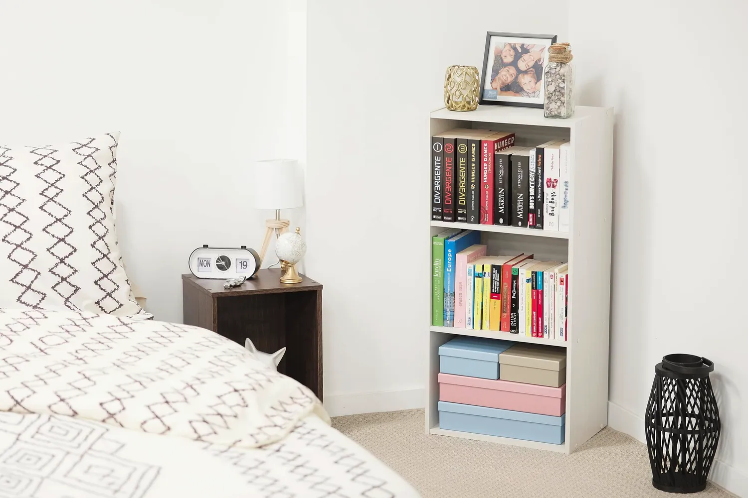 Iris Ohyama CX-3 Bücherregal weiß 3 Böden Holz