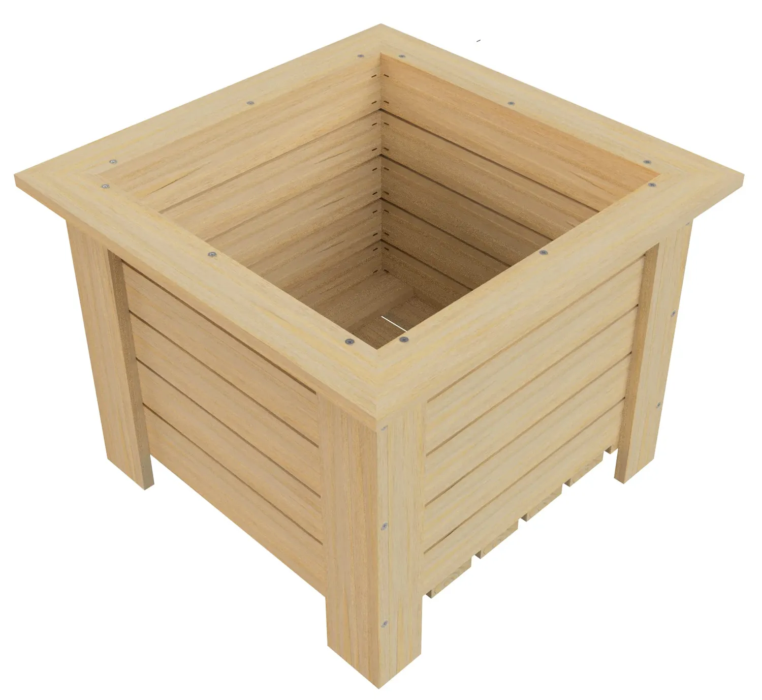 GoodFreshDecor Pflanzkasten Holz 40x40x30 cm natur