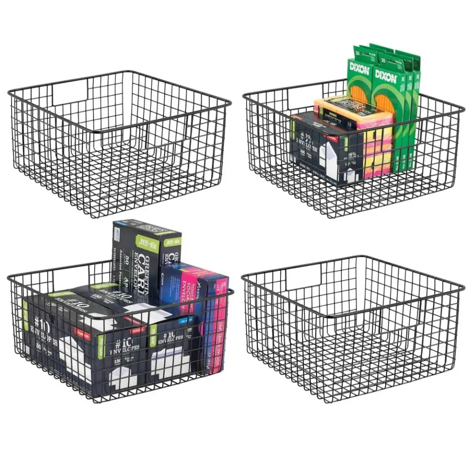 M Design Schreibtisch Organizer Gitterbox 4er-Set schwarz