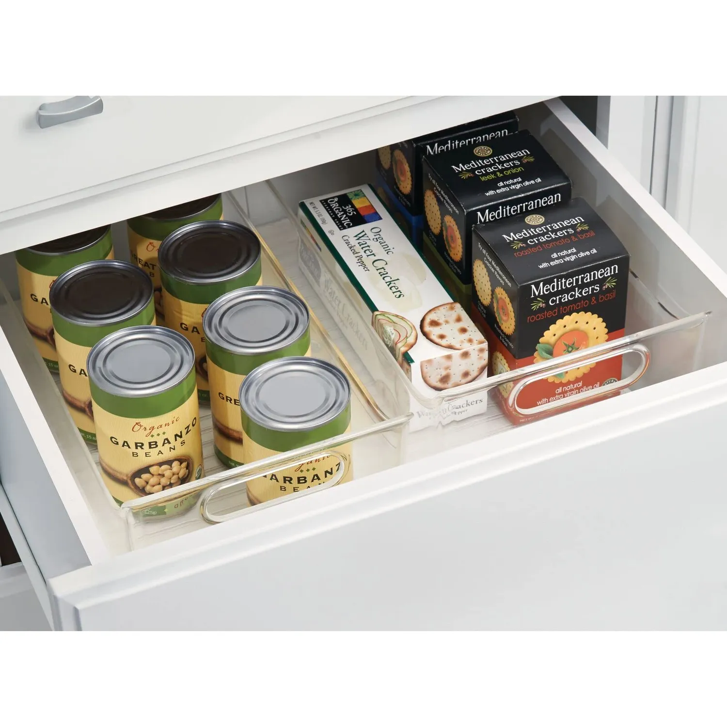 mDesign Kühlschrank Organizer transparent 2er-Set Griffe