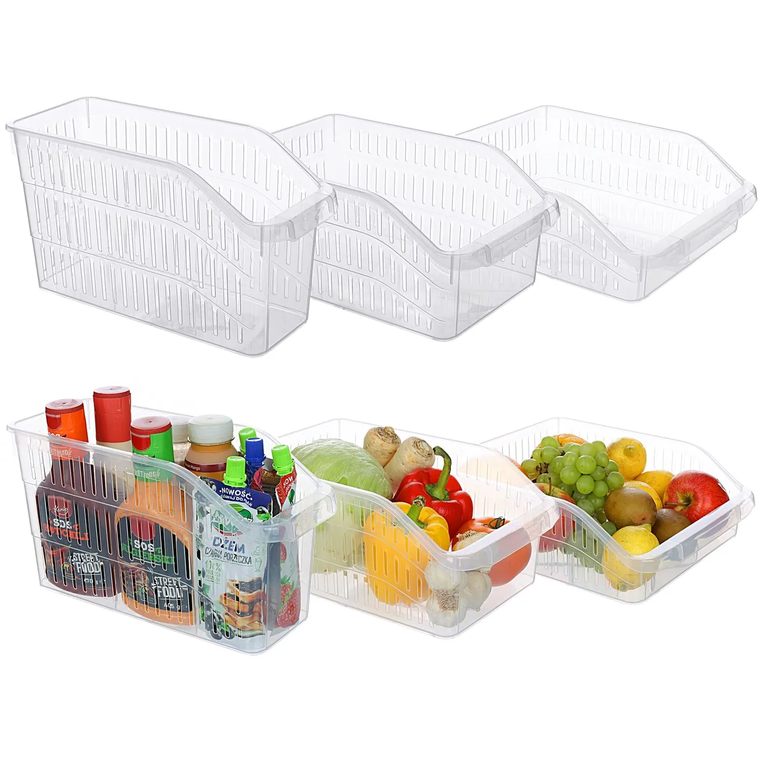 astor24 Kühlschrank Organizer 3er Set 25,5x30 BPA-frei