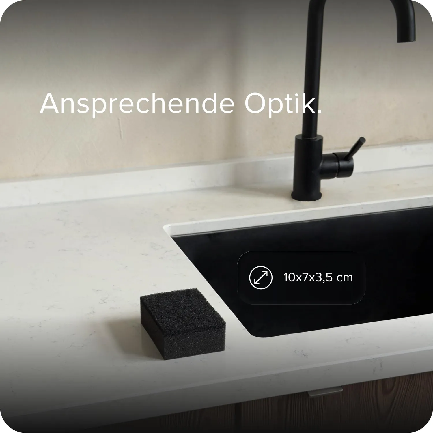 Black SVAMP Küchenschwamm 12 Stück schwarz PU-Schaum
