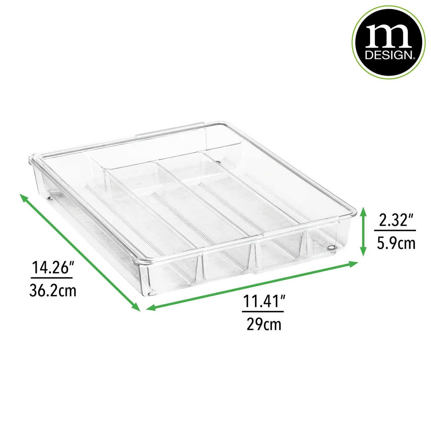 mDesign Besteckeinsatz transparent erweiterbar Schublade