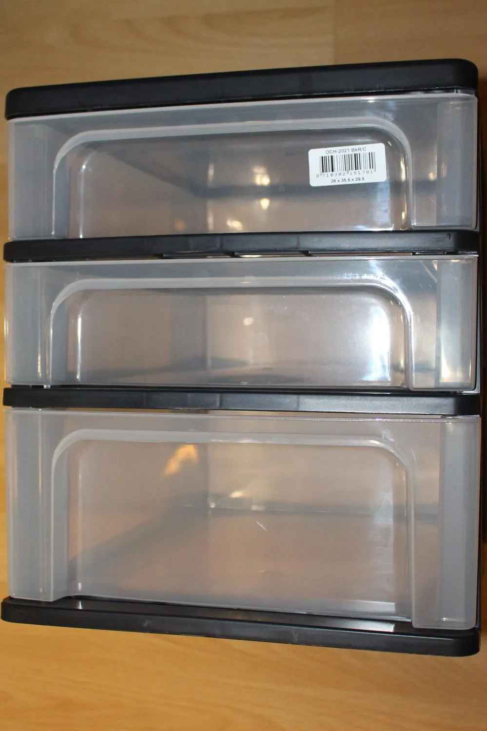 Iris Ohyama Organizer Chest OCH-2021 Schubladenbox Schwarz Mix A4