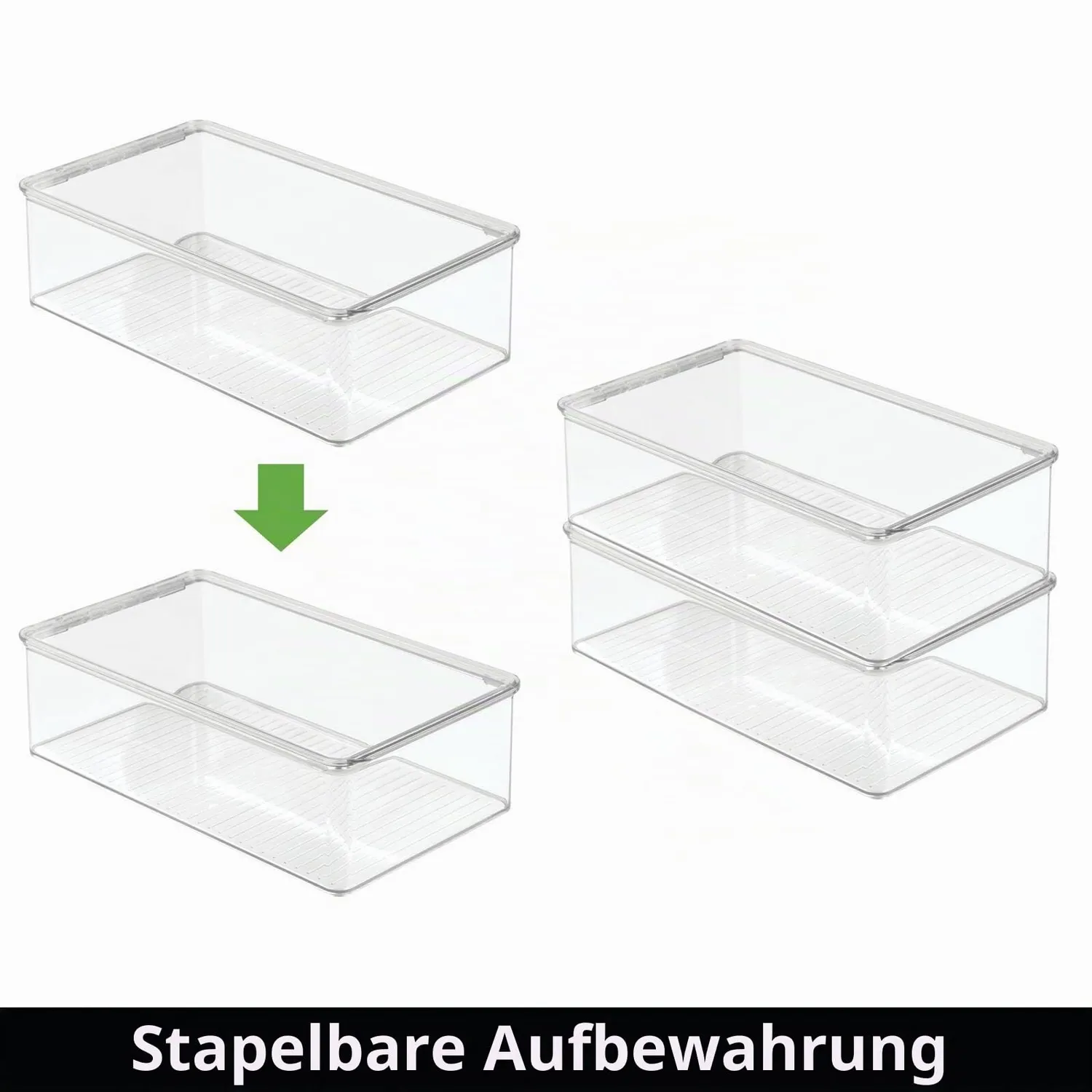 mDesign Kühlschrankbox Vorratsdose 8er mit Deckel