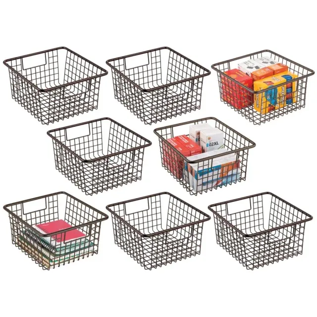 M Design Organizer Gitterbox 8er-Set bronzefarben Metall