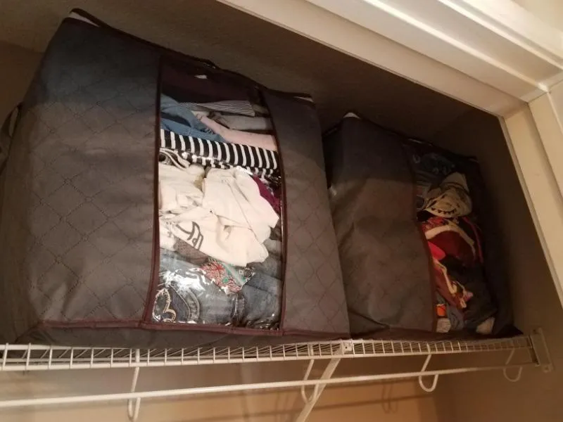 Lifewit Aufbewahrungstasche 90L grau 3er Pack Sichtfenster