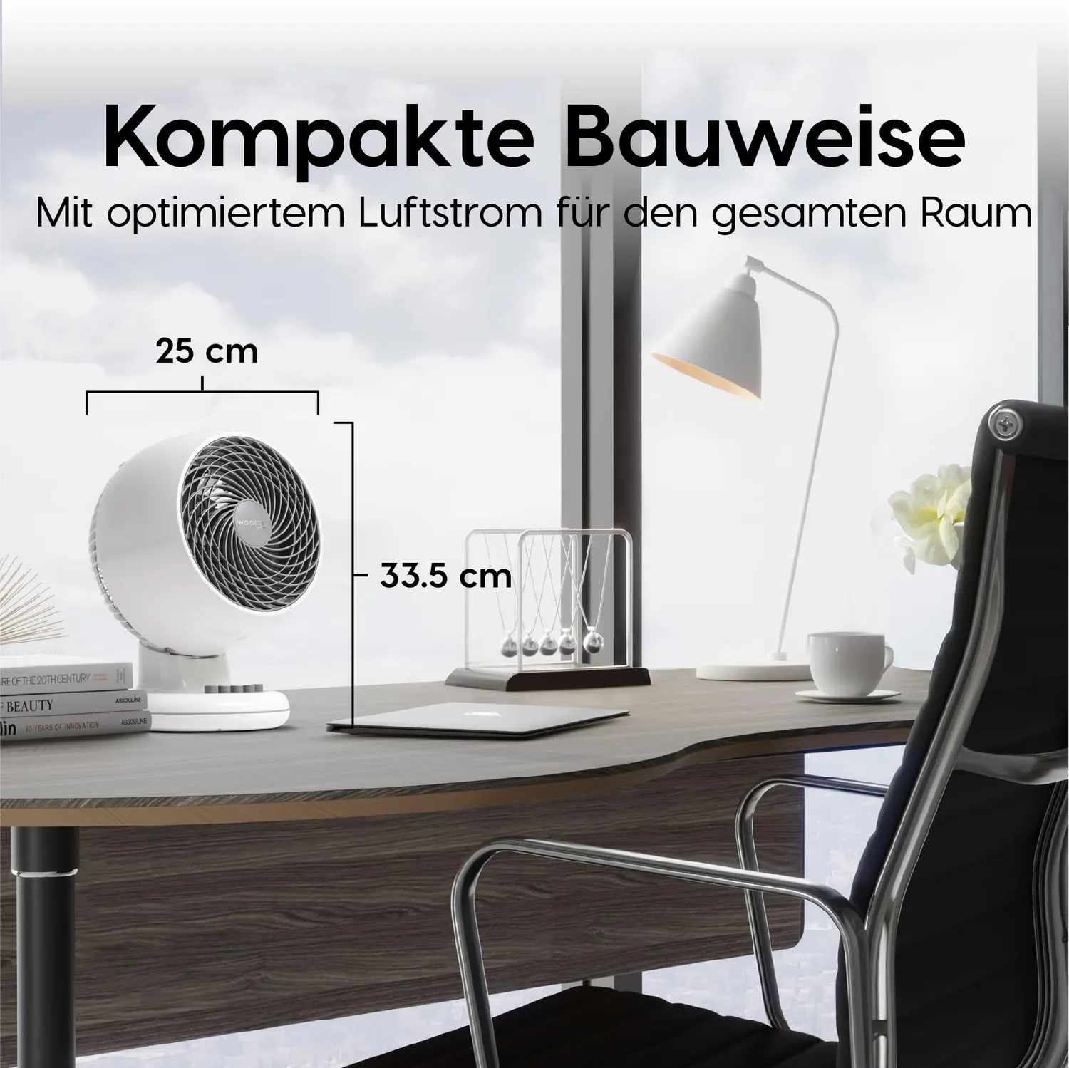 Iris Ohyama Woozoo PCF-M18 Tischventilator weiß 23 m² leise