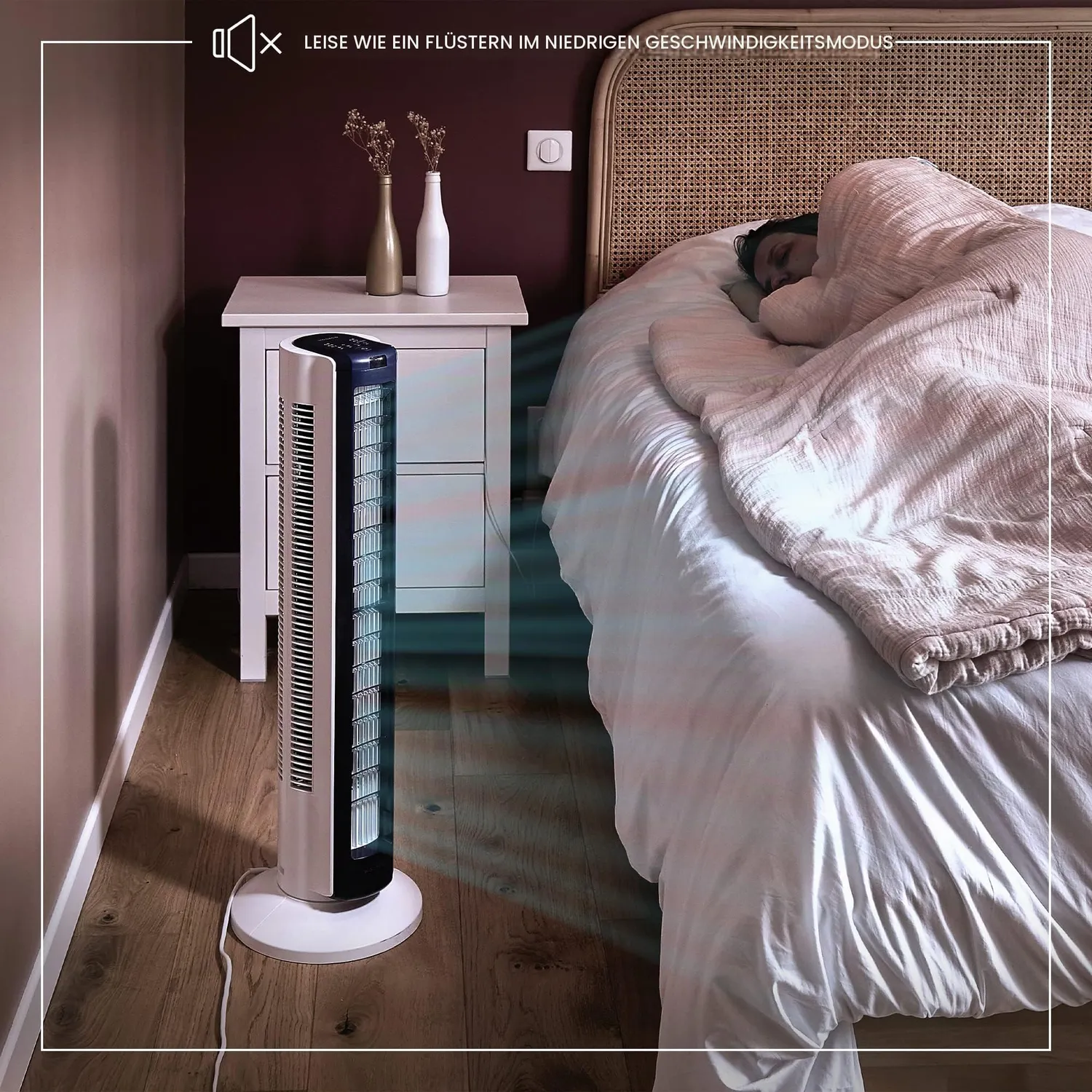 Iris Ohyama Woozoo TWF-C82T Turmventilator weiß leise