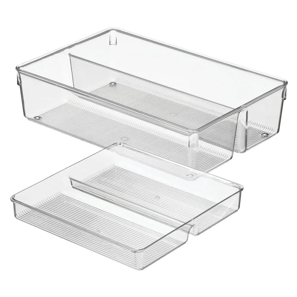 mDesign Schubladen Organizer Besteckeinsatz 30,5cm 4 Fächer