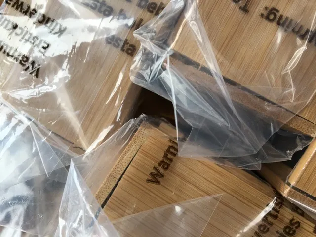 mDesign Schubladeneinsatz Holz Schubladenbox 38,1 cm 2er-Set natur