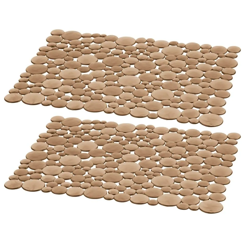 mDesign Spülbeckenmatte Küche 2er-Set bernstein zuschneidbar