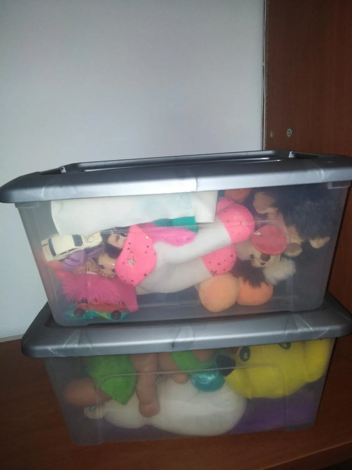 Iris Ohyama NTB-15 Aufbewahrungsbox 15L 6er silber mit Clips