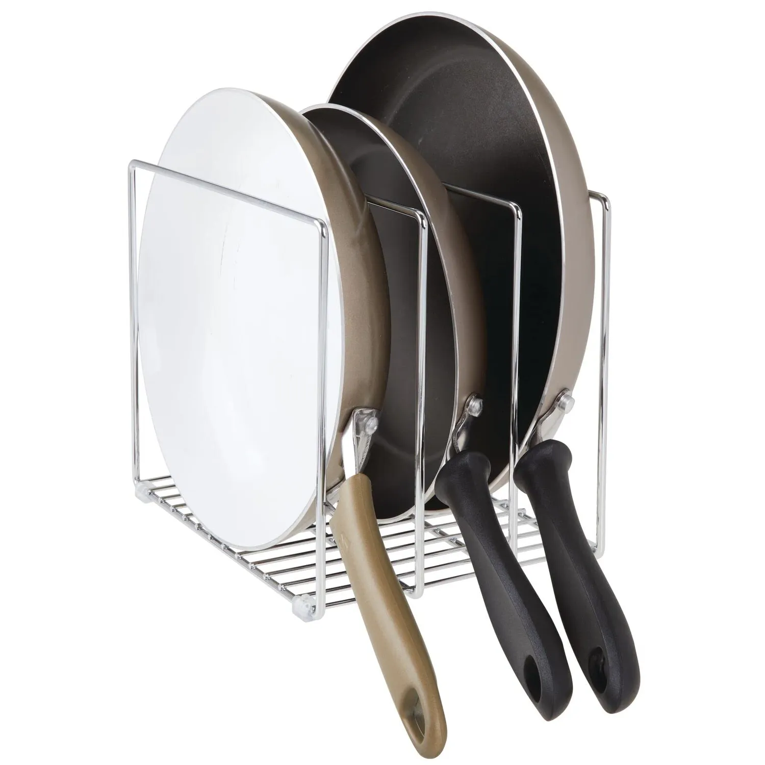 mDesign Deckelhalter Metall silberfarben 25,9x18,5cm