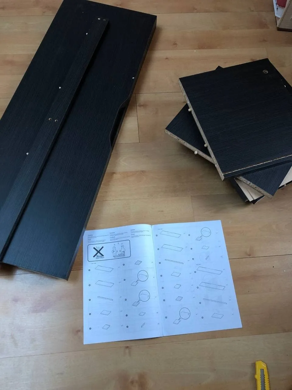 Iris Ohyama OTS-100S Lowboard schwarze Eiche 100 cm