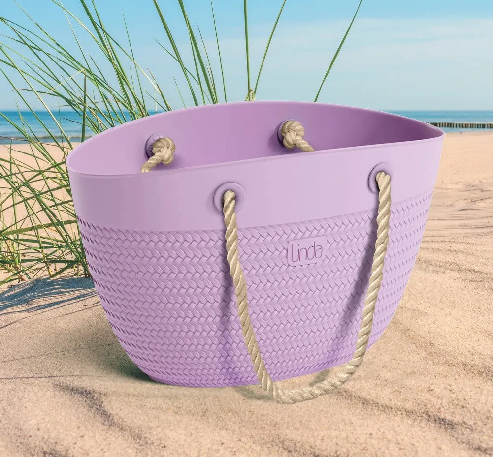 Kreher Linda Tragekorb Rattan Optik Lila 50cm