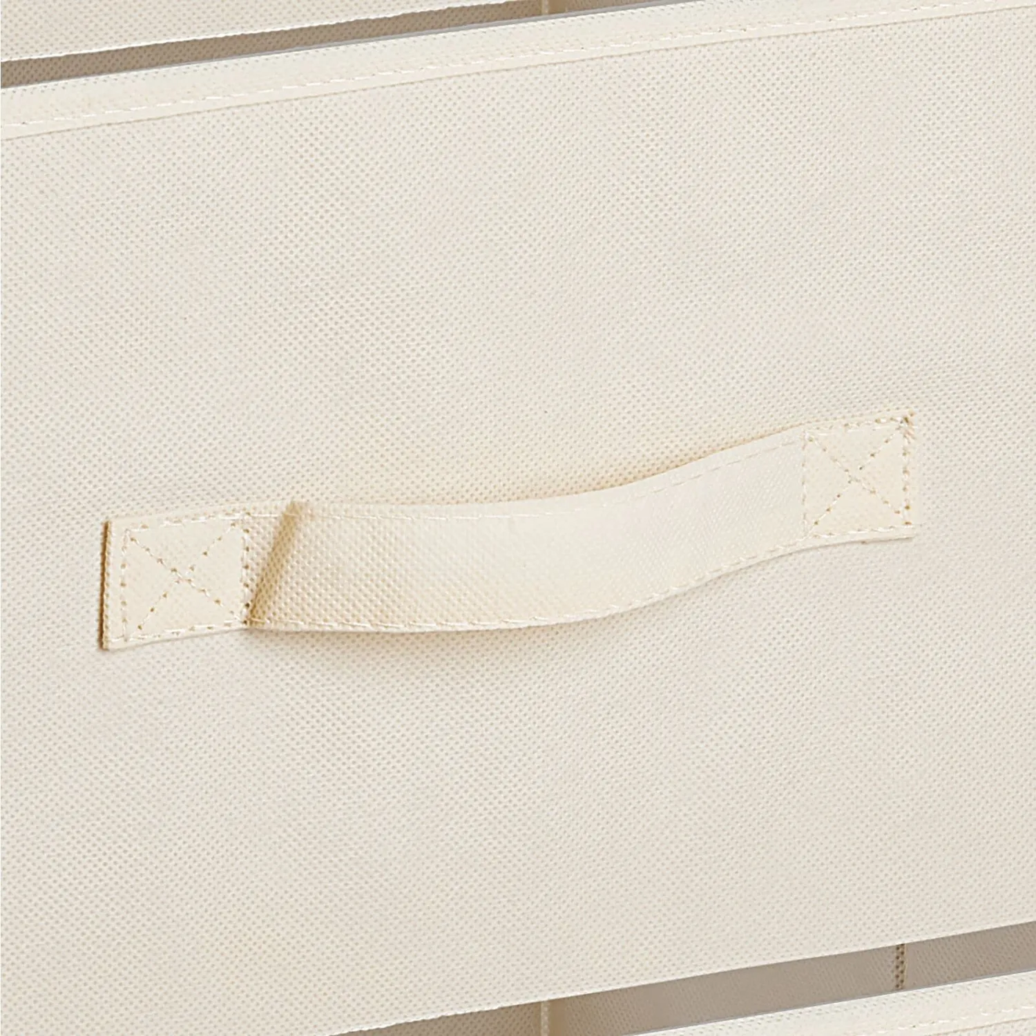 mDesign Kommode 4 Schubladen cremeweiß Stoff 48 cm