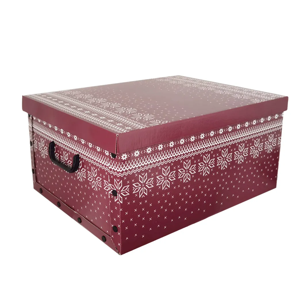 Kreher Red Snowflake Kugelbox 50 cm 3er Set