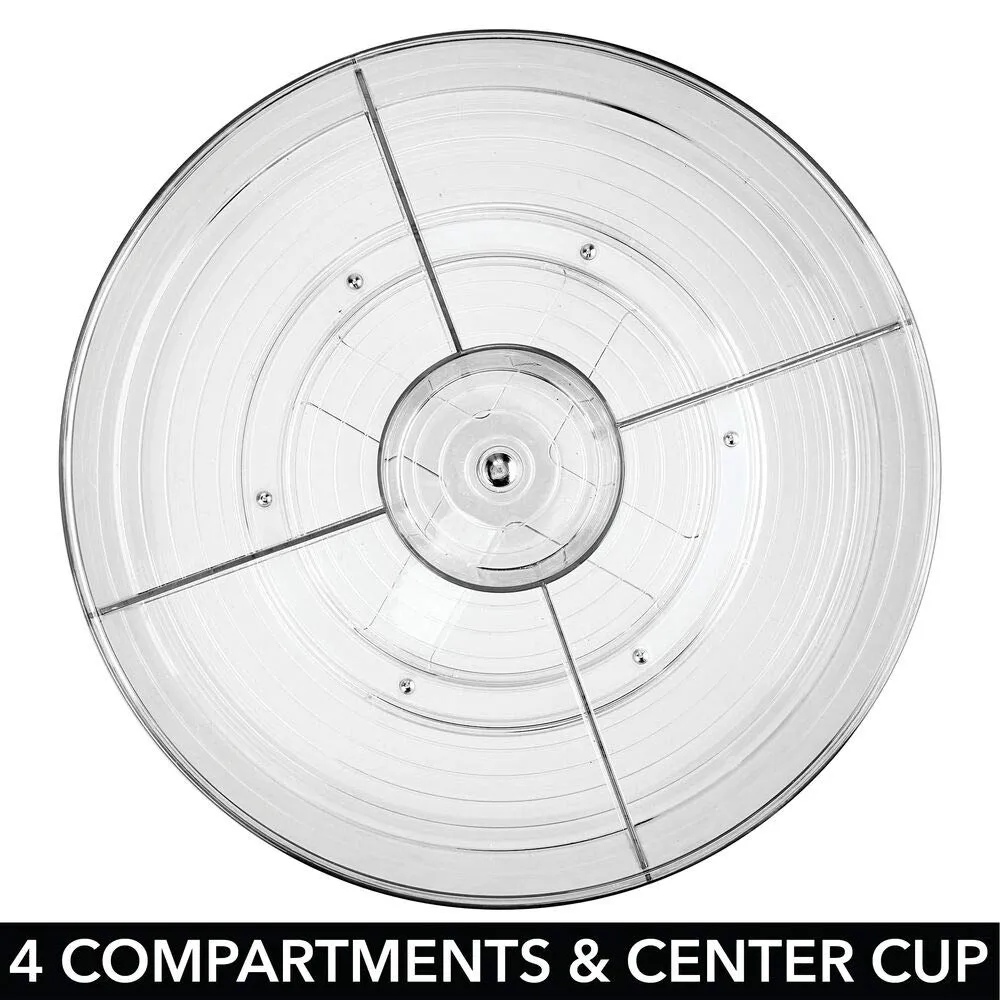 mDesign Drehteller Lazy Susan 5-Fächer transparent