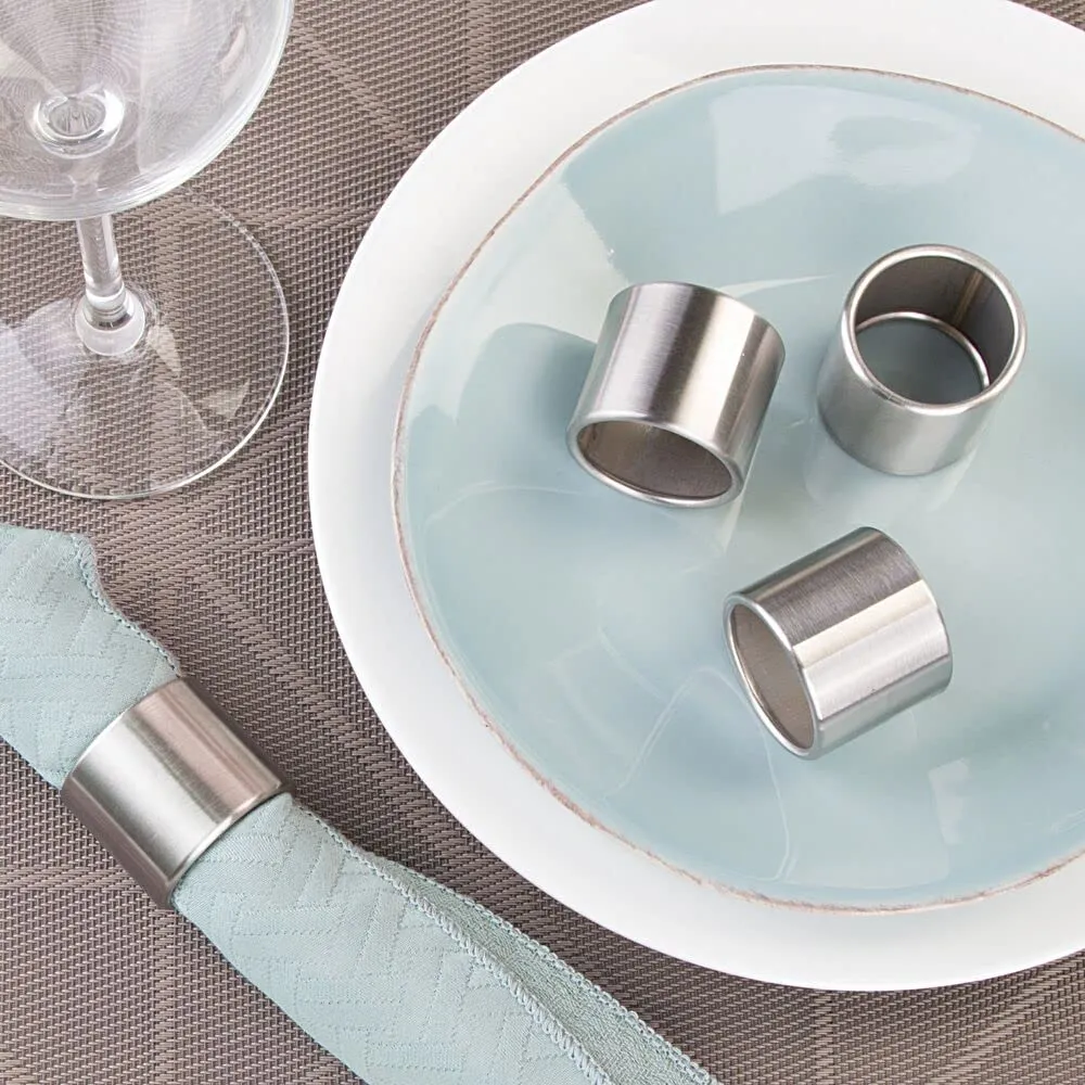 mDesign Serviettenringe 8er-Set Edelstahl mattsilber