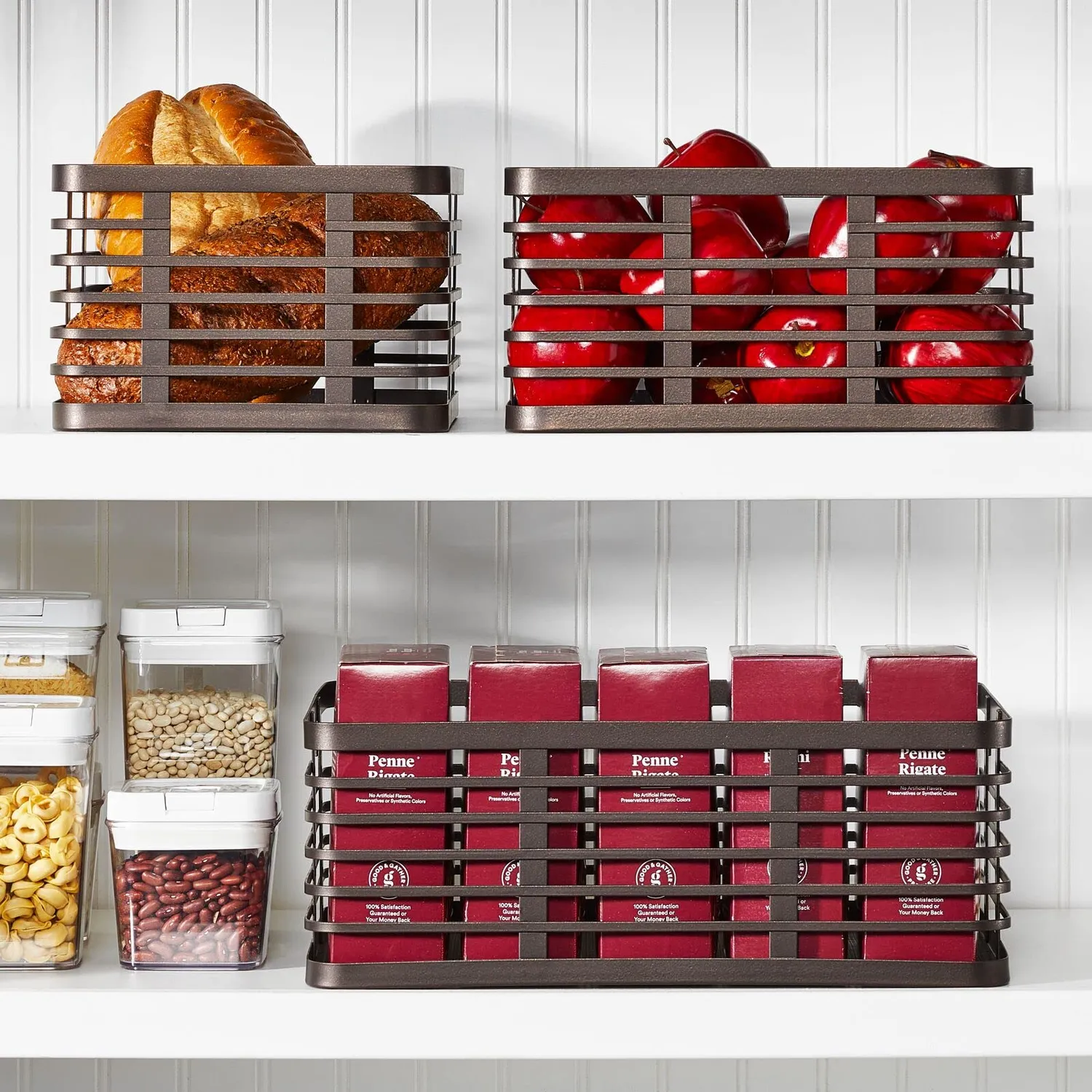 mDesign Allzweckkorb Draht Bronze 6er-Set