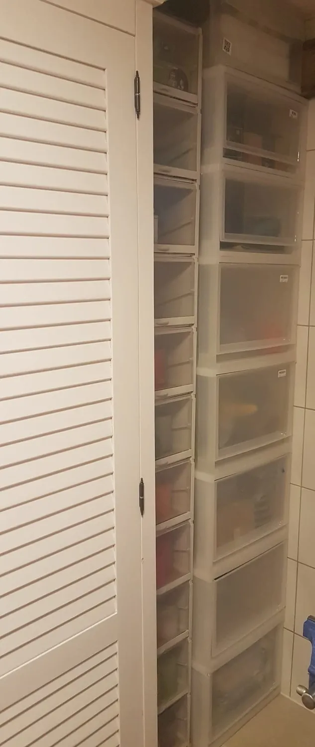 Iris Ohyama Maxi Drawer L Schublade 40L gefrostet weiß stapelbar