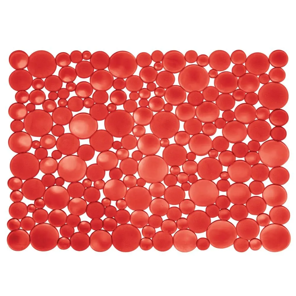 mDesign Spülbeckenmatte PVC 2er-Set rot zuschneidbar