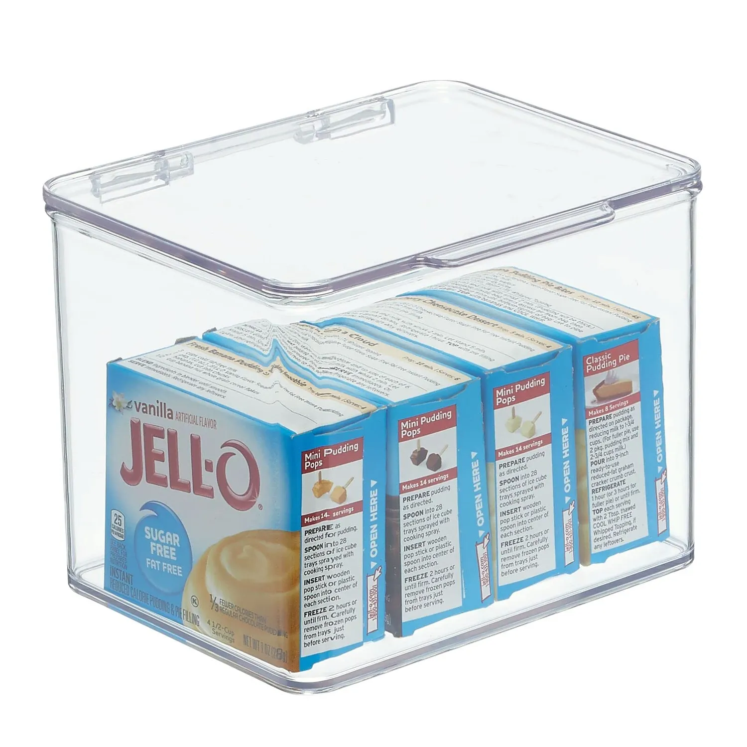mDesign Küchen Organizer Vorratsdose 4er Set 2,1 L transparent