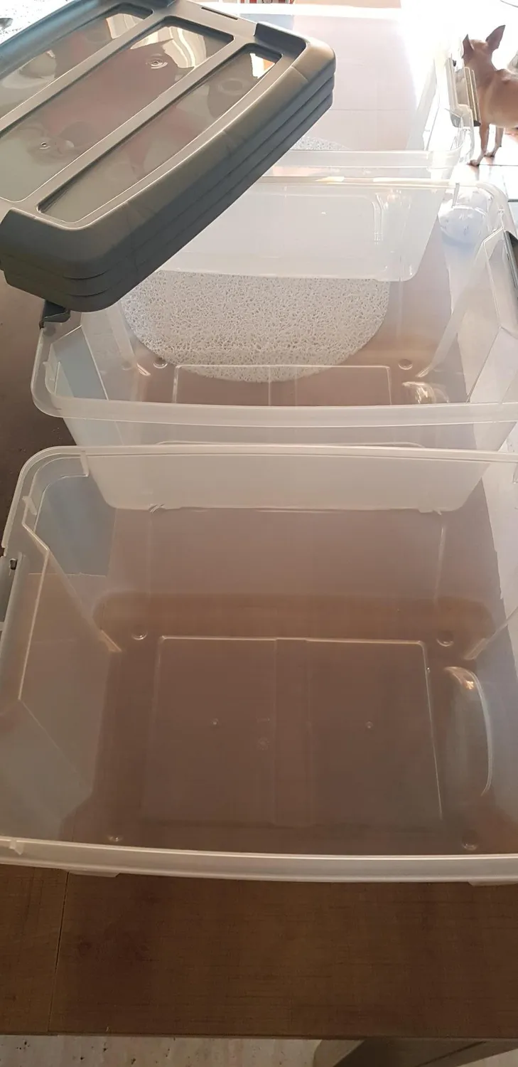 Iris Ohyama NTB-15 Aufbewahrungsbox Silber 15L 3er-Set stapelbar